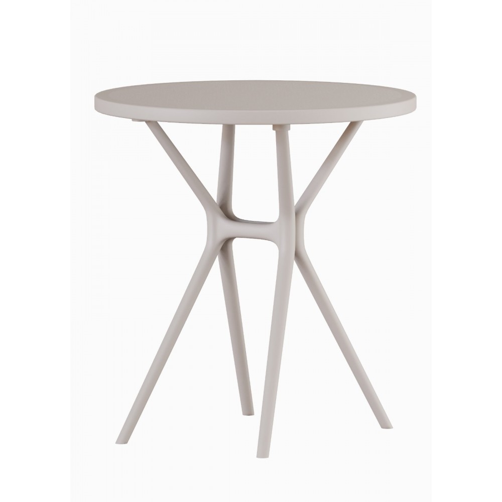 Τραπέζι Στρογγυλό Πολυπροπυλένιο 65×65×71cm Ares TB019-XS7-BG Μπέζ Τραπέζι Στρογγυλό Πολυπροπυλένιο 65×65×71cm Ares TB019-XS7-BG Μπέζ