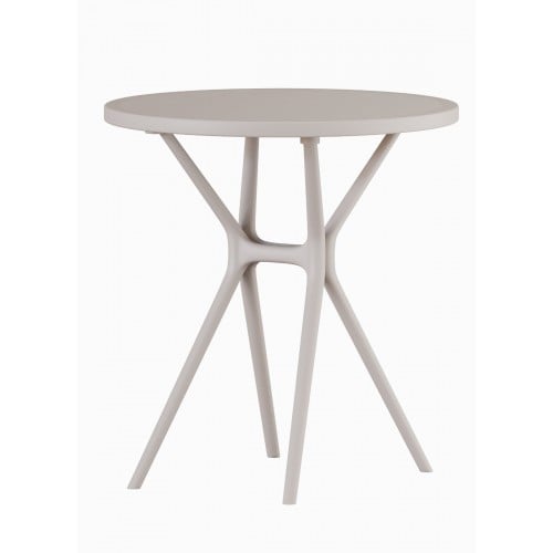 Τραπέζι Στρογγυλό Πολυπροπυλένιο 65×65×71cm Ares TB019-XS7-BG Μπέζ