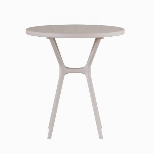 Τραπέζι Στρογγυλό Πολυπροπυλένιο 65×65×71cm Ares TB019-XS7-BG Μπέζ