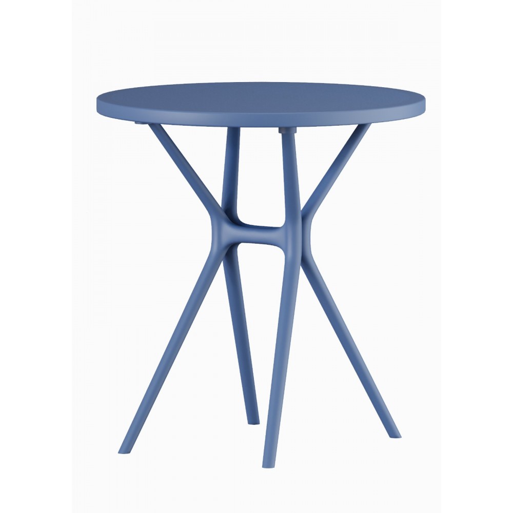 Τραπέζι Στρογγυλό Πολυπροπυλένιο 65×65×71cm Ares TB019-XS7-BLU Τραπέζι Στρογγυλό Πολυπροπυλένιο 65×65×71cm Ares TB019-XS7-BLU
