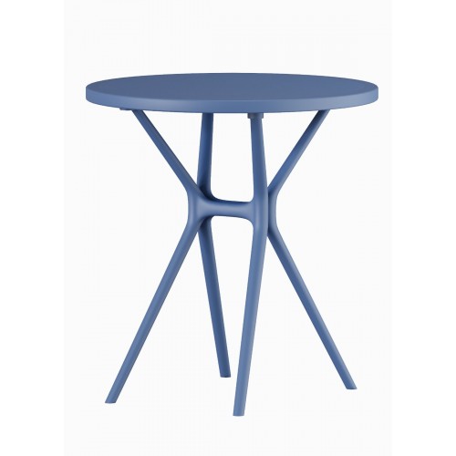 Τραπέζι Στρογγυλό Πολυπροπυλένιο 65×65×71cm Ares TB019-XS7-BLU 