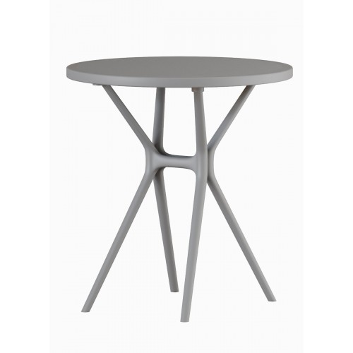 Τραπέζι Στρογγυλό Πολυπροπυλένιο 65×65×71cm Ares TB019-XS7-GR Γκρί