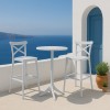 Set (3pcs) Table with 2 Chairs Round 60×60×110cm Elly GRD541-2235-WH White Set (3pcs) Table with 2 Chairs Round 60×60×110cm Elly GRD541-2235-WH White