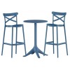 Set (3pcs) Table with 2 Chairs Round 60×60×110cm Elly GRD541-2235-BLU Blue Set (3pcs) Table with 2 Chairs Round 60×60×110cm Elly GRD541-2235-BLU Blue