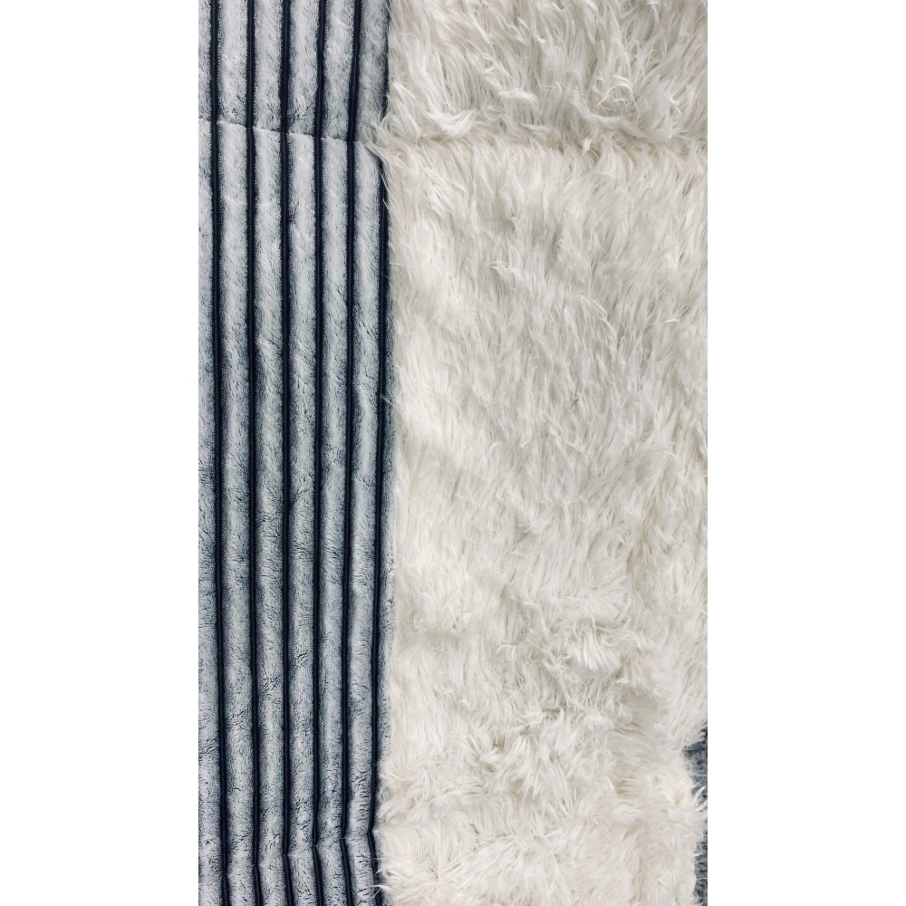 Ισοθερμικό Κουβερτοπάπλωμα Plush Shaggy Stripe Υπέρδιπλο Ιβουάρ-γκρι 220X240Q QBL-146IVGR Ισοθερμικό Κουβερτοπάπλωμα Plush Shaggy Stripe Υπέρδιπλο Ιβουάρ-γκρι 220X240Q QBL-146IVGR