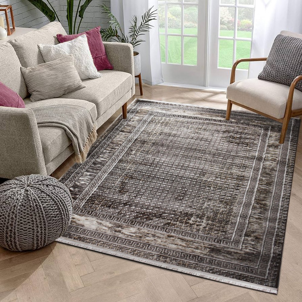 Χαλιά Κλασικά Heatset ανάγλυφα με κρόσσι Halic 240X290cm HL620-BR-240 Καφέ Χαλιά Κλασικά Heatset ανάγλυφα με κρόσσι Halic 240X290cm HL620-BR-240 Καφέ