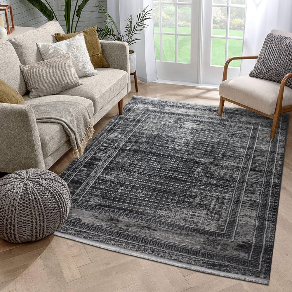 Χαλιά Κλασικά Heatset ανάγλυφα με κρόσσι Halic 200X270cm HL620-GR-200 Γκρι Χαλιά Κλασικά Heatset ανάγλυφα με κρόσσι Halic 200X270cm HL620-GR-200 Γκρι