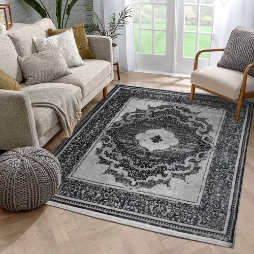 Traditional Carpet Fringe Halic HL621-GR-160 Grey 160X210cm