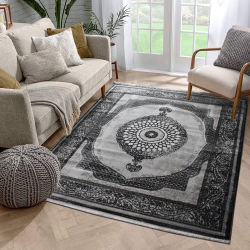 Traditional Carpet Fringe Halic HL650-GR-160 Grey 160X210cm